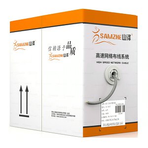 超五類網線【工程版無氧銅線芯】CAT5e類非屏蔽網線 灰色305米 SZ-5305