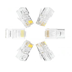 超五類水晶頭 超5類RJ45網絡水晶頭 8P8C電腦網線接頭 Cat5e水晶頭 100個WL-5100