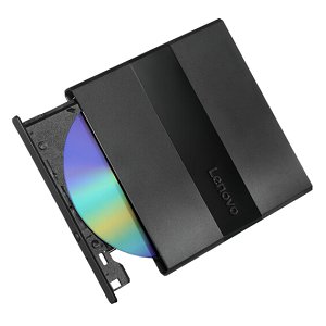 聯想（Lenovo）8倍速 USB2.0 外置光驅 DVD刻錄機 移動光驅 黑色(兼容Win7/8/10/XP/蘋果MAC雙系統/DB75-Plus