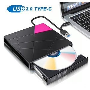 外置移動光驅 讀卡器 USB擴展口 三合一外接USB3.0光驅 臺式電腦筆記本適用 黑色 USB3.0黑色刻錄機