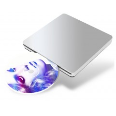 吸入式USB3.0外置DVD刻錄機 蘋果MAC臺式聯想筆記本電腦外接移動光驅 吸入式USB2.0【星光銀】